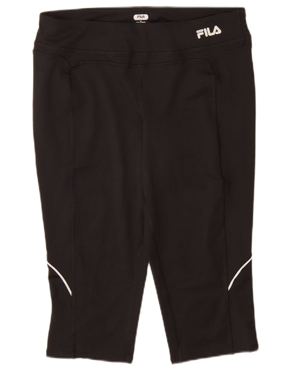 Leggings Capri FILA pentru femei UK 14 Poliester mediu negru