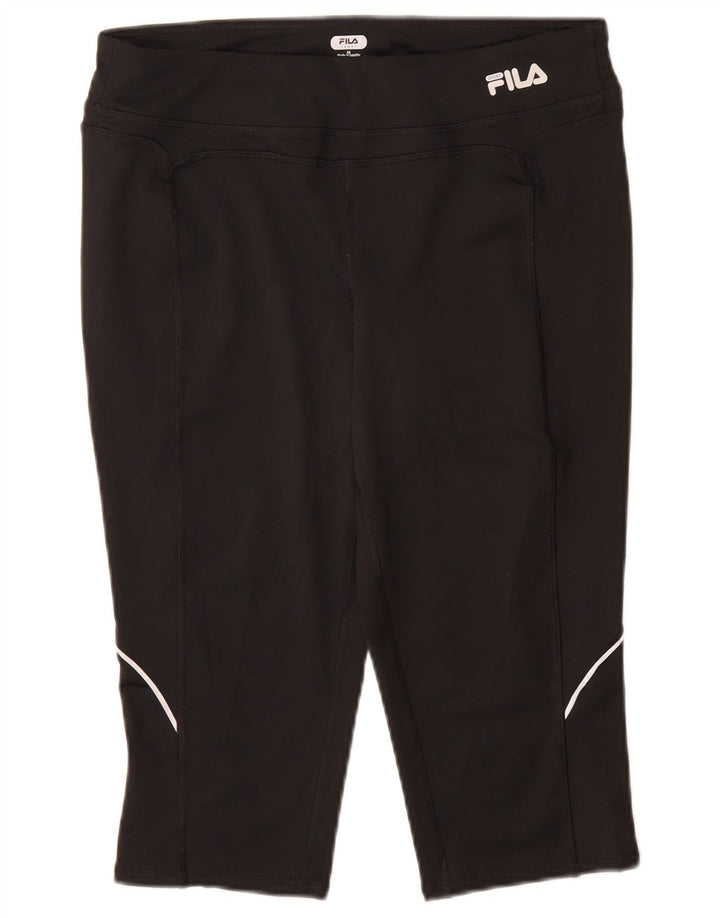 Leggings Capri FILA pentru femei UK 14 Poliester mediu negru