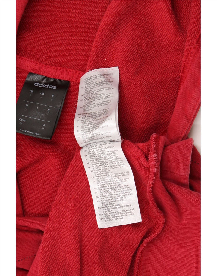 Pulover ADIDAS pentru bărbați cu capota cu grafică, bumbac mic, roșu