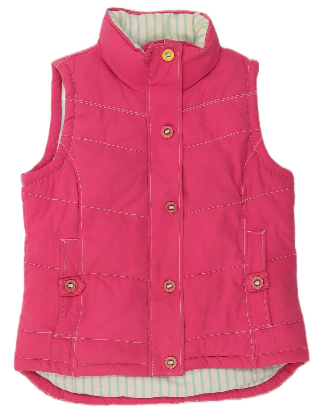 Gilet căptușit pentru femei Joules UK 12 Medium Pink Bumbac Classic