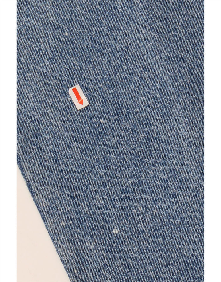 BENETTON Blugi conici pentru femei cu talie înaltă IT 48 XL W32 L30 albastru bumbac