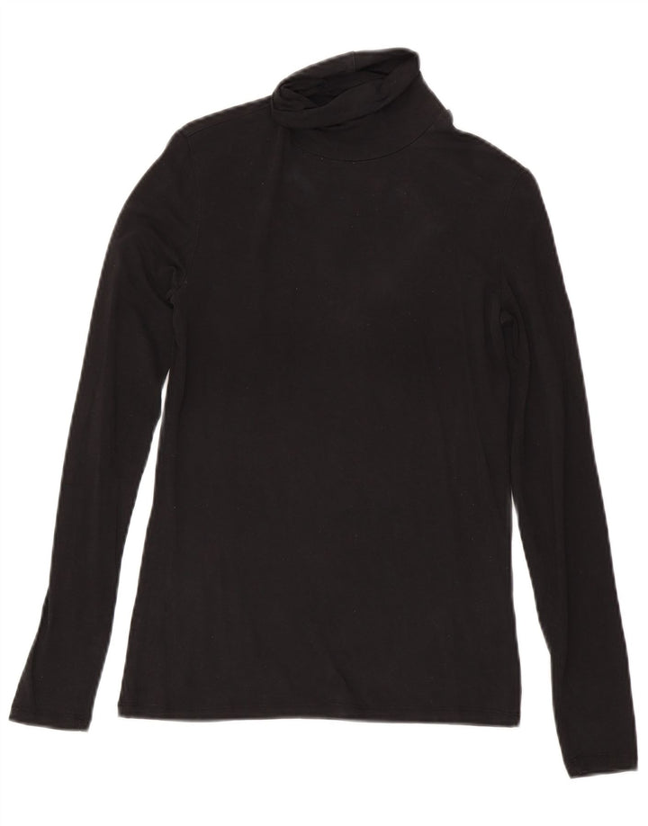 Top pentru femei Massimo Dutti cu mânecă lungă UK 8 mic negru Lyocell