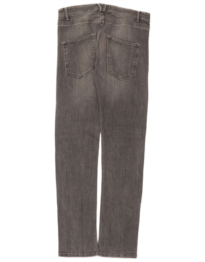 Blugi slim pentru femei Benetton W31 L31 bumbac gri