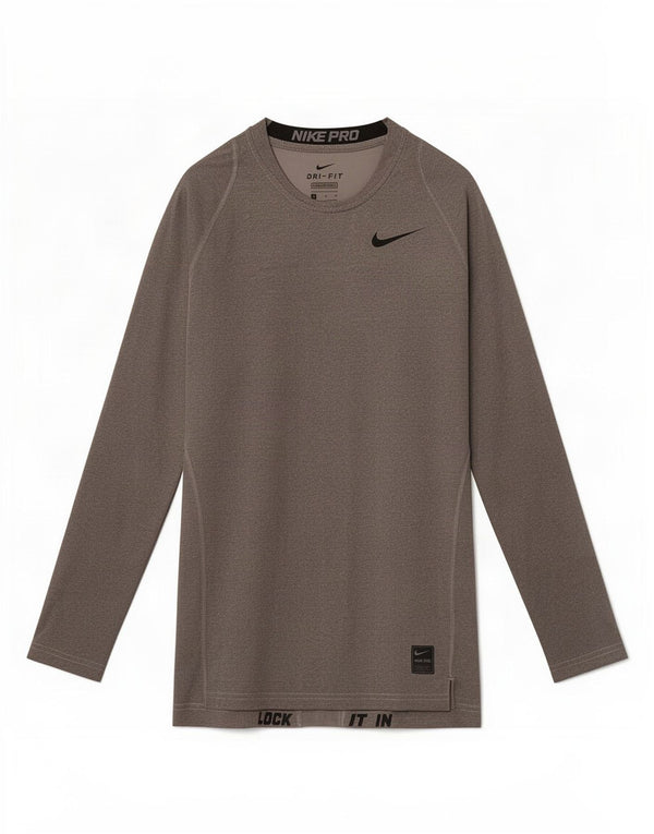 Tricou Nike Dri Fit Top cu mânecă lungă pentru femei UK 10, Gri mic, poliester color bloc