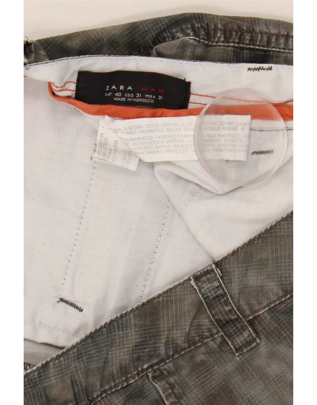Pantaloni scurți cargo pentru bărbați Zara EU 40 Medium W31 Kaki Bumbac