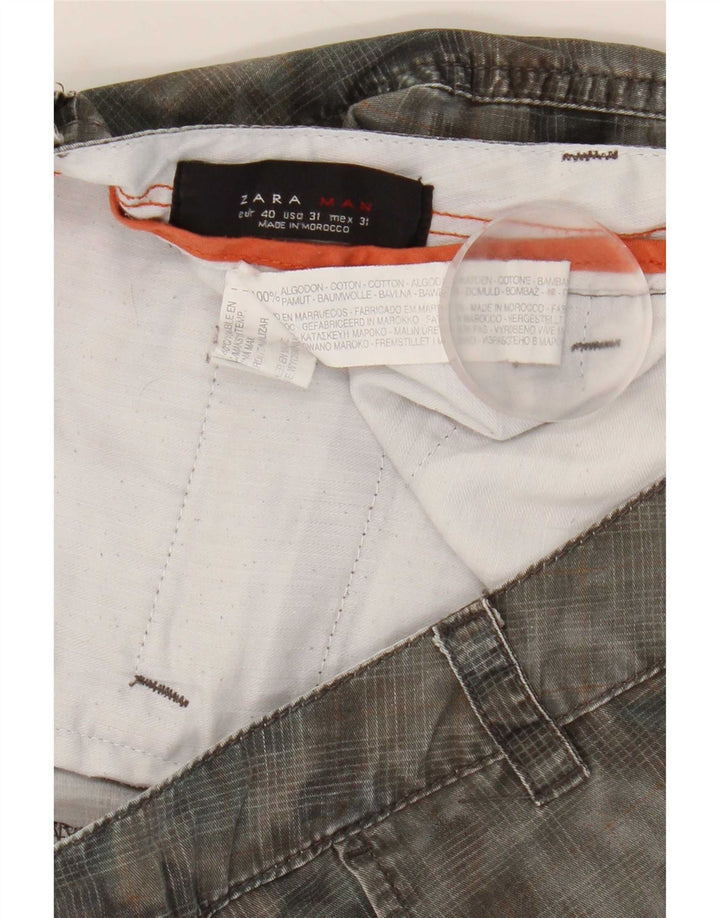 Pantaloni scurți cargo pentru bărbați Zara EU 40 Medium W31 Kaki Bumbac