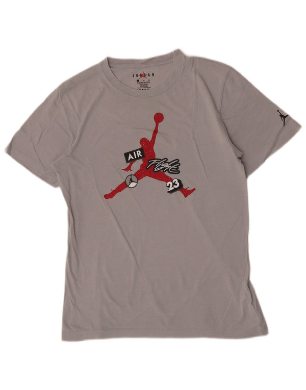 Tricou grafic Jordan pentru băieți Top 13-14 ani XL bumbac gri