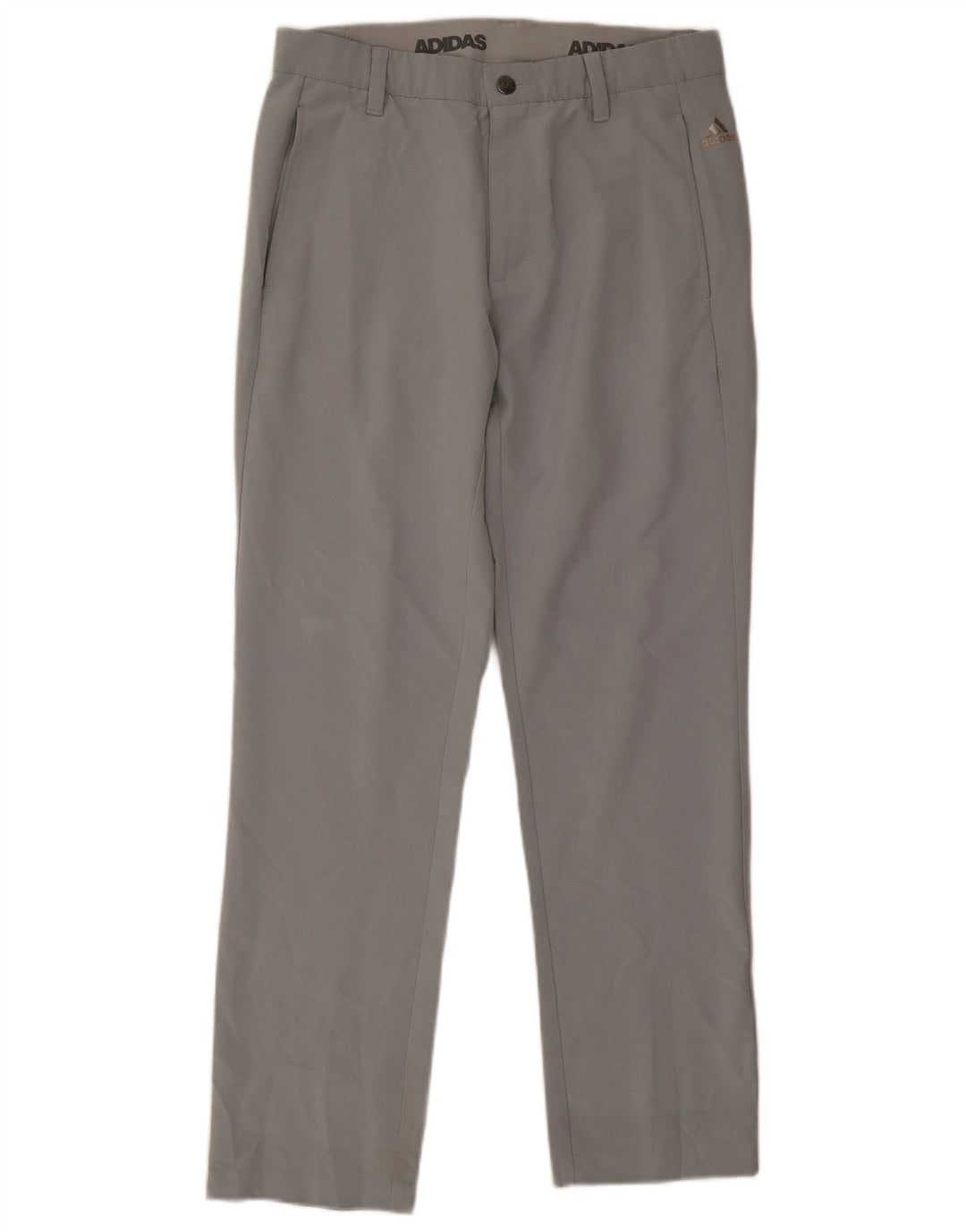 Pantaloni chino drepți pentru bărbați Adidas W30 L28 poliester gri