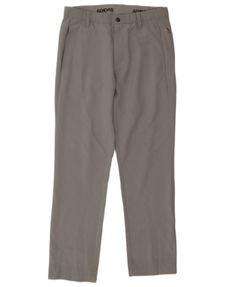 Pantaloni chino drepți pentru bărbați Adidas W30 L28 poliester gri
