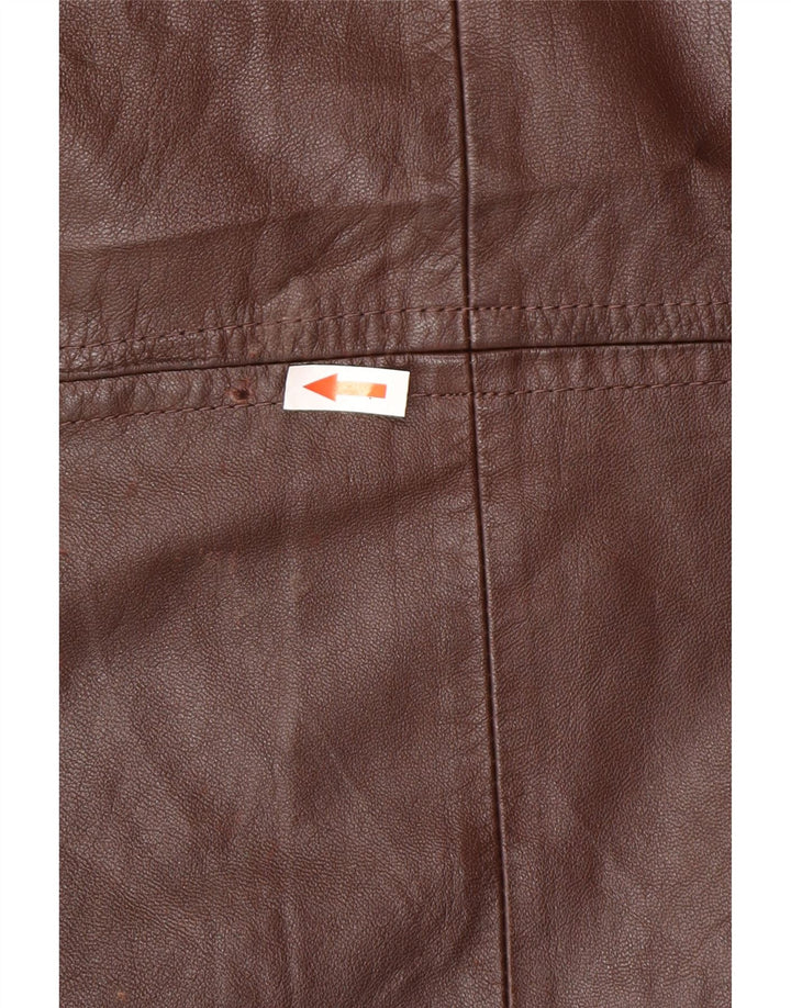 Geaca de piele vintage pentru barbati IT 52 XL maro