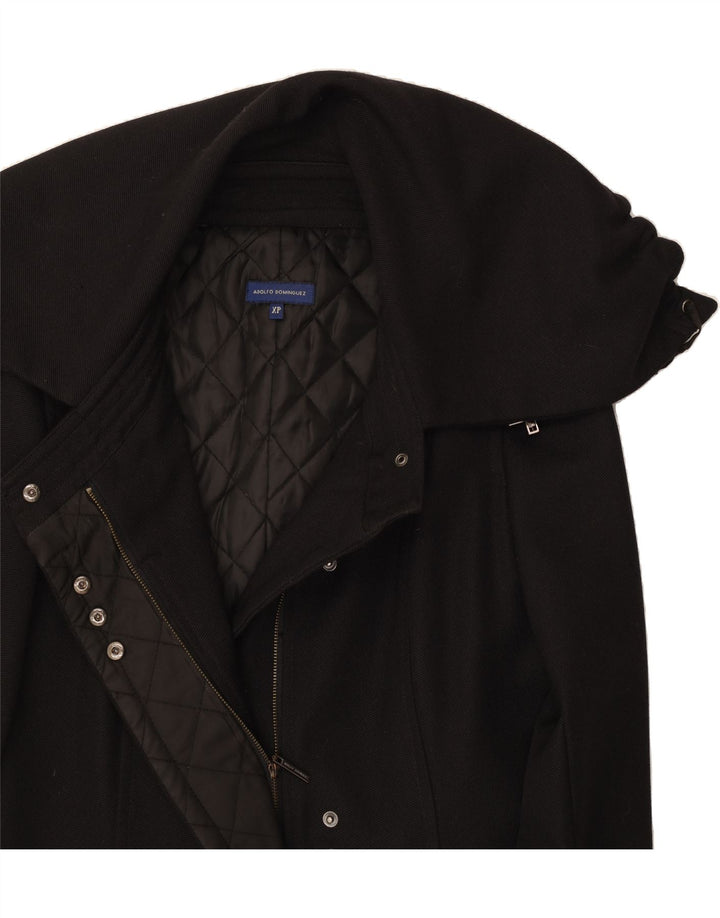 ADOLFO DOMINGUEZ Womens Overcoat UK 6 XS Black Vintage Adolfo Dominguez and Second-Hand Adolfo Dominguez from Messina Hembry 