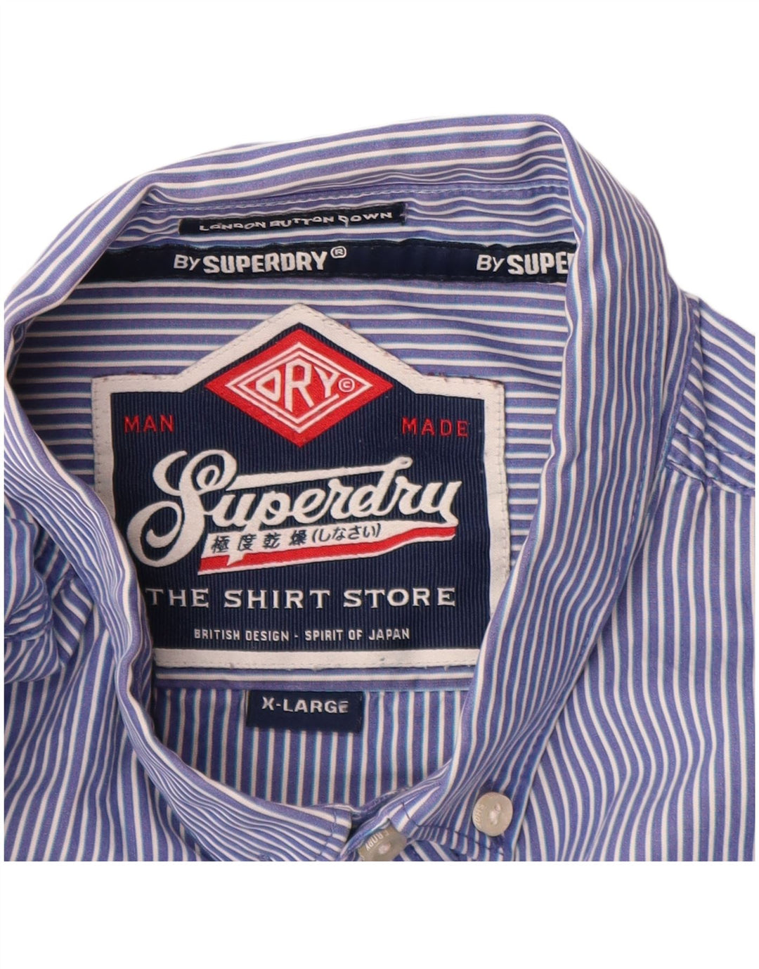 Cămașă pentru bărbați Superdry XL Blue Pinstripe Bumbac