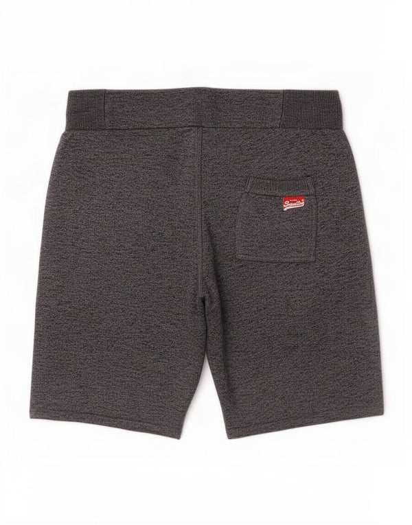 Pantaloni scurți de sport grafic Superdry pentru bărbați, bumbac cu pete, gri mediu
