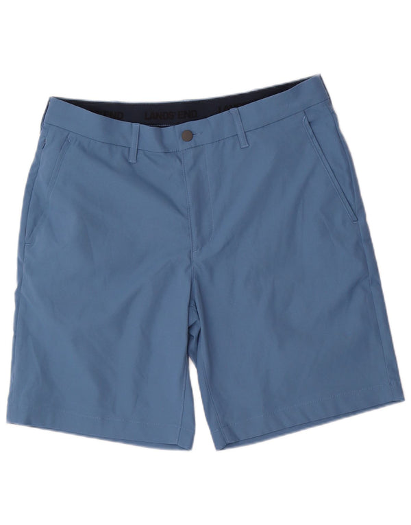 Pantaloni scurți chino pentru bărbați LANDS END W34 Poliester albastru mare