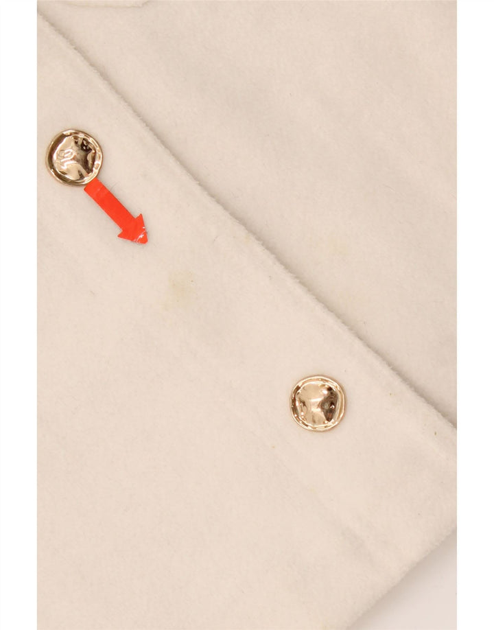 Jachetă Blazer pentru femei Zara cu 4 nasturi, UK 10, poliester alb mic