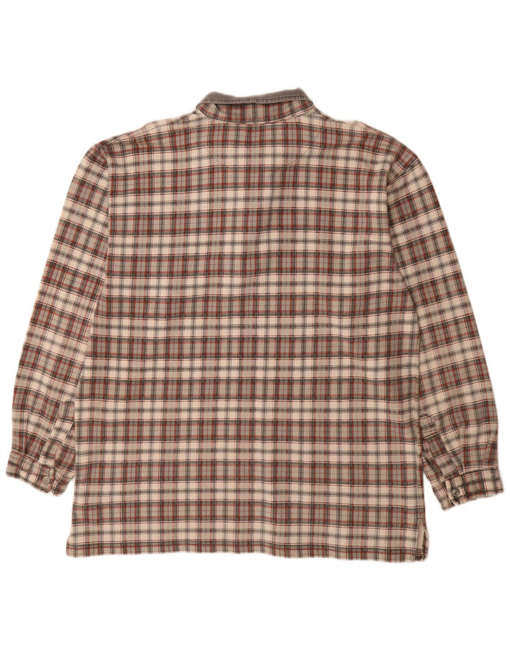 Tricou polo cu mânecă lungă pentru bărbați Take Five, bumbac cu carouri multicolore XL