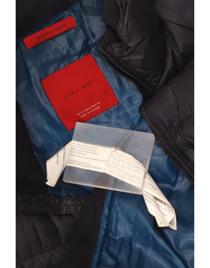 Gilet căptușit pentru bărbați Zara UK 38 Medium Bleumarin Poliester