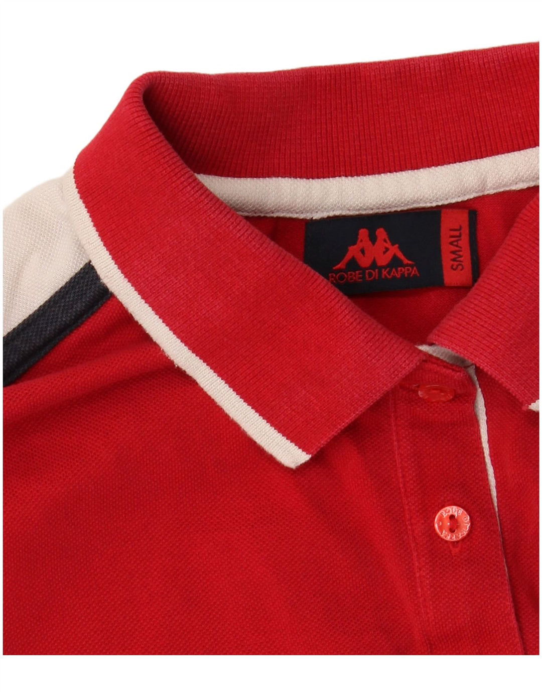 Tricou polo KAPPA pentru femei UK 10 Small Red Colorblock