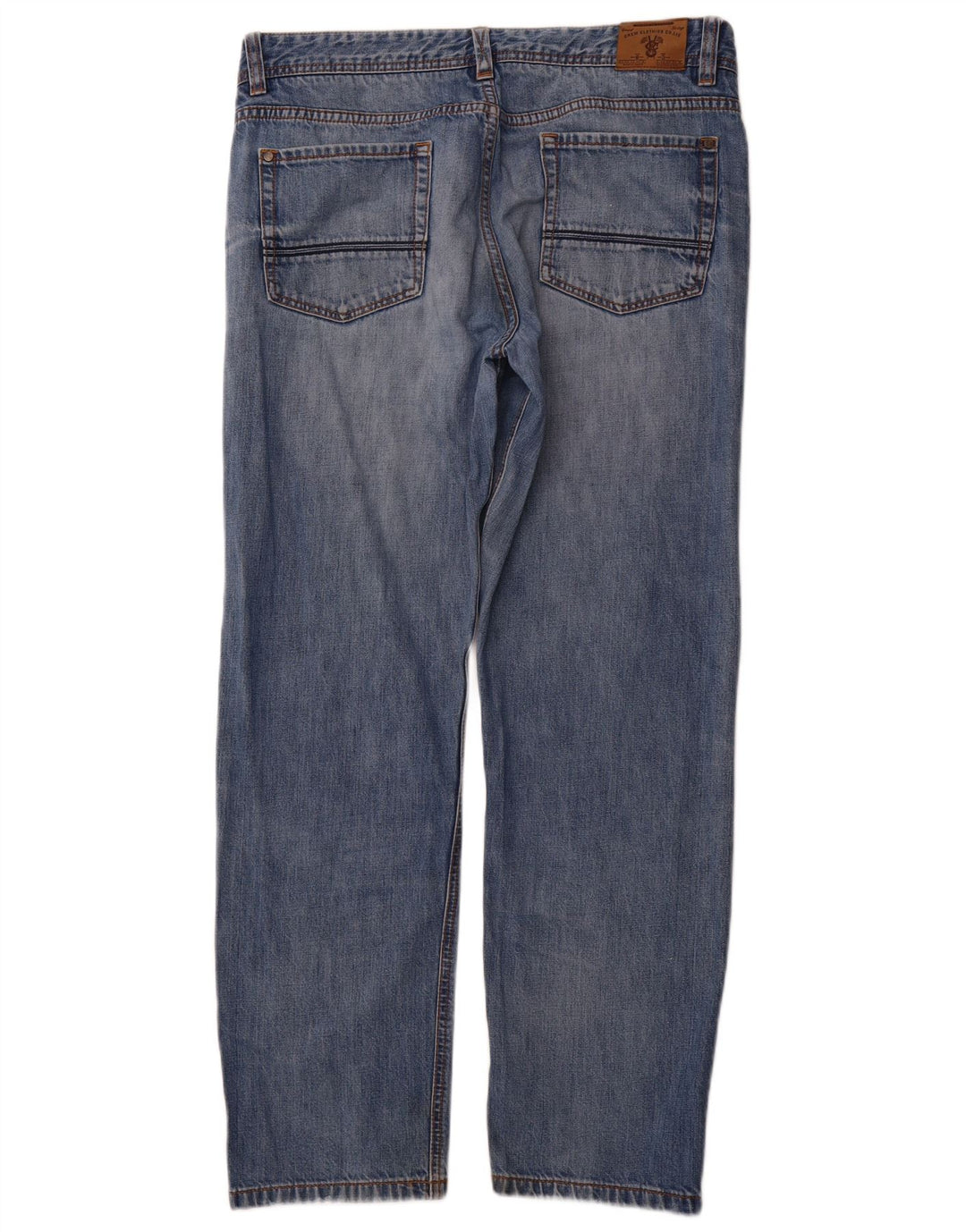 CREW CLOTHING Jeans drept bărbați W36 L31 Bumbac albastru