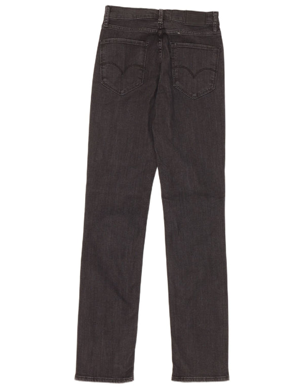 Blugi drepti cu talie mare Levi's 724 pentru femei L26 L32 Lyocell negri