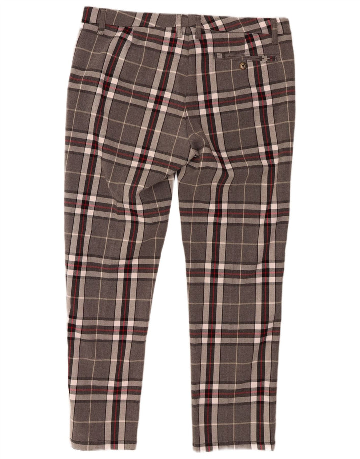 MARLBORO CLASSICS Pantaloni casual drepti pentru femei W34 L27 Gri Check