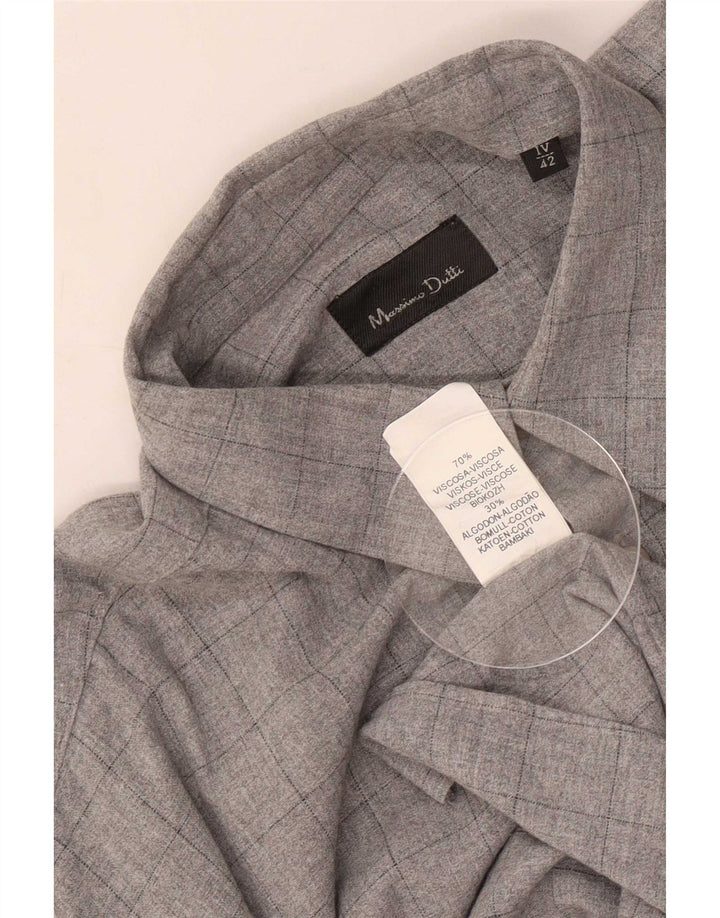 Cămașă înaltă Massimo Dutti pentru bărbați, mărimea 42, mare, gri din viscoză