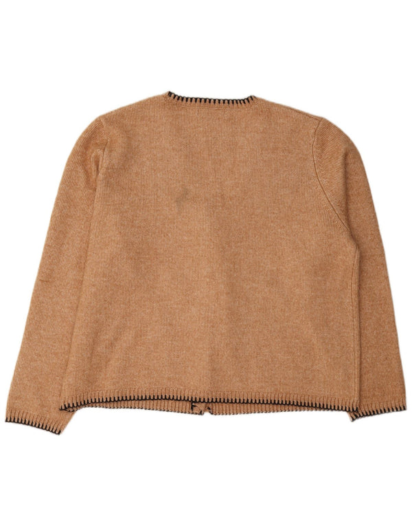 Pulover cardigan supradimensionat pentru femei Marks & Spencer UK 18 XL maro pete
