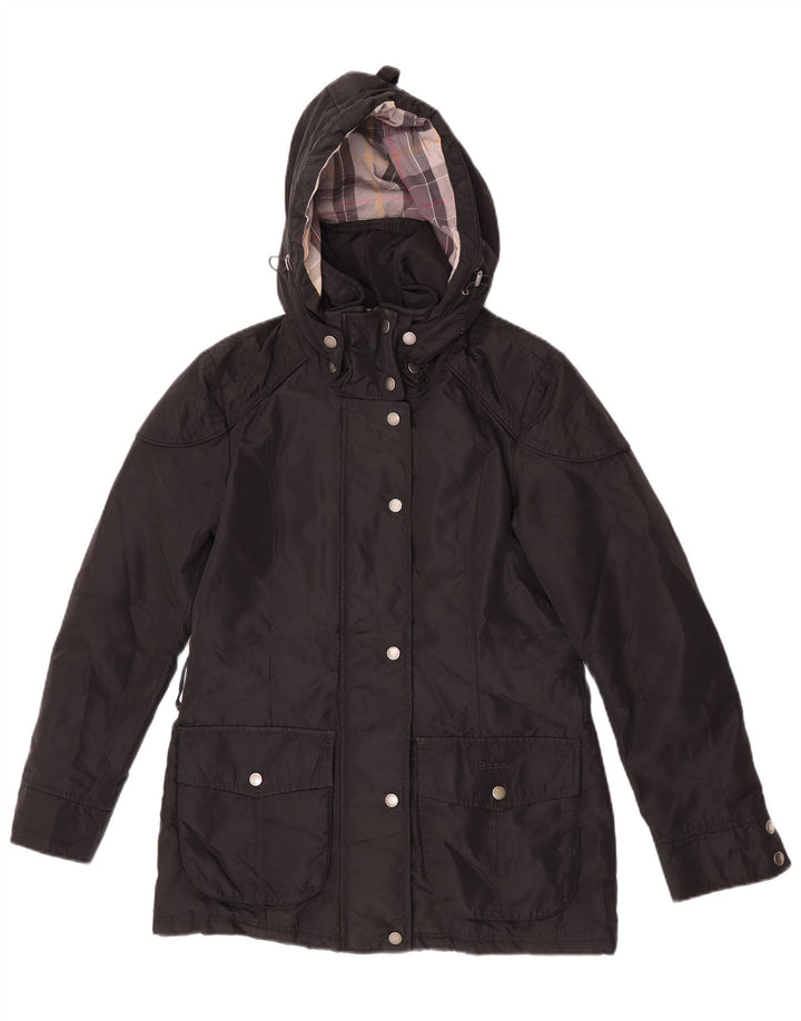 Jachetă parka cu glugă Barbour pentru femei UK 10 Small Black
