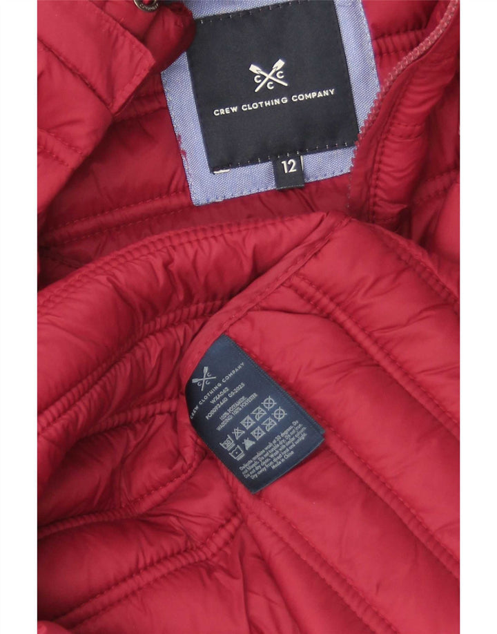 Crew Clothing Jachetă căptușită cu glugă pentru femei UK 12 Poliamidă roșie medie
