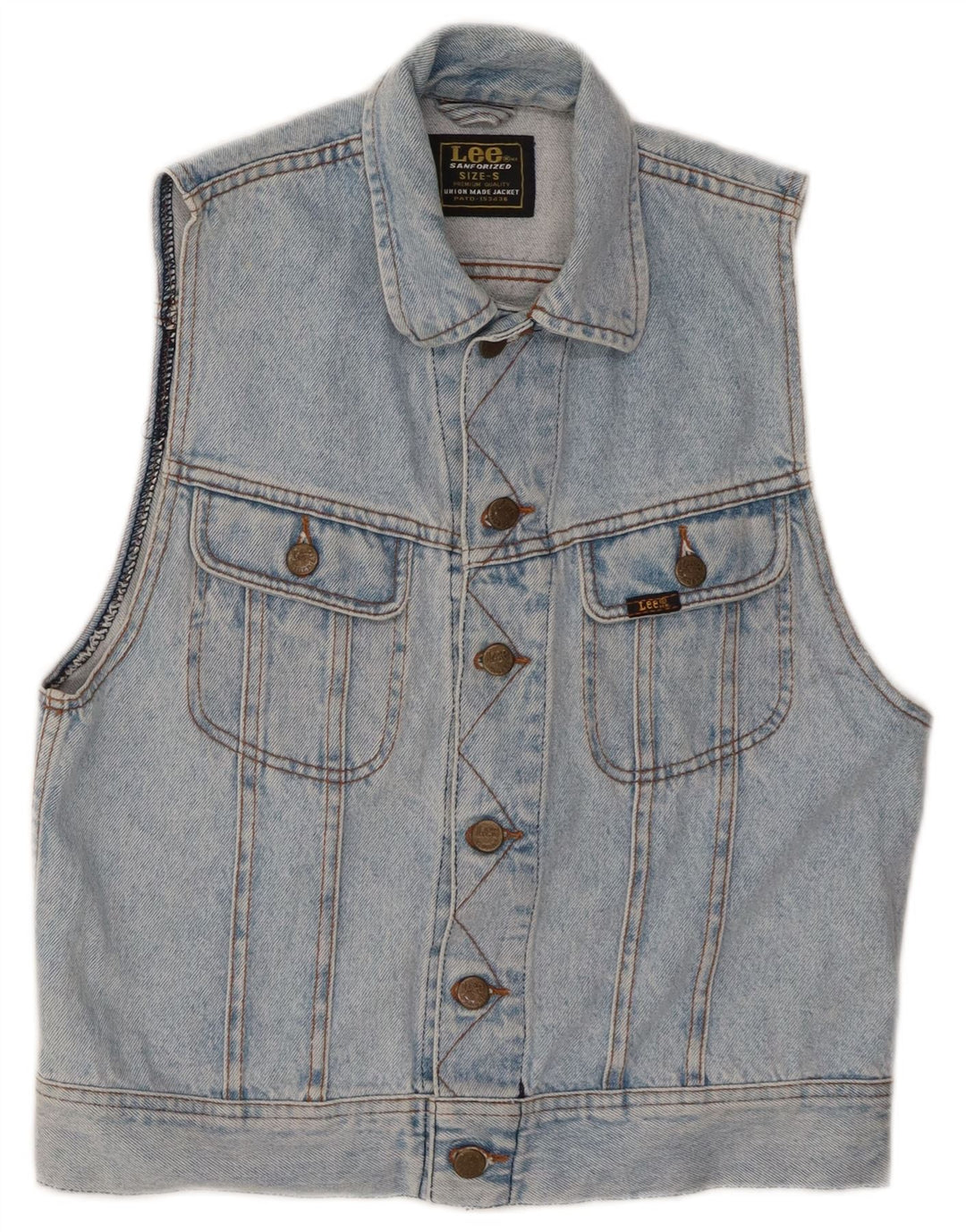 Gilet pentru bărbați Lee din denim UK 36 mic, albastru, bumbac