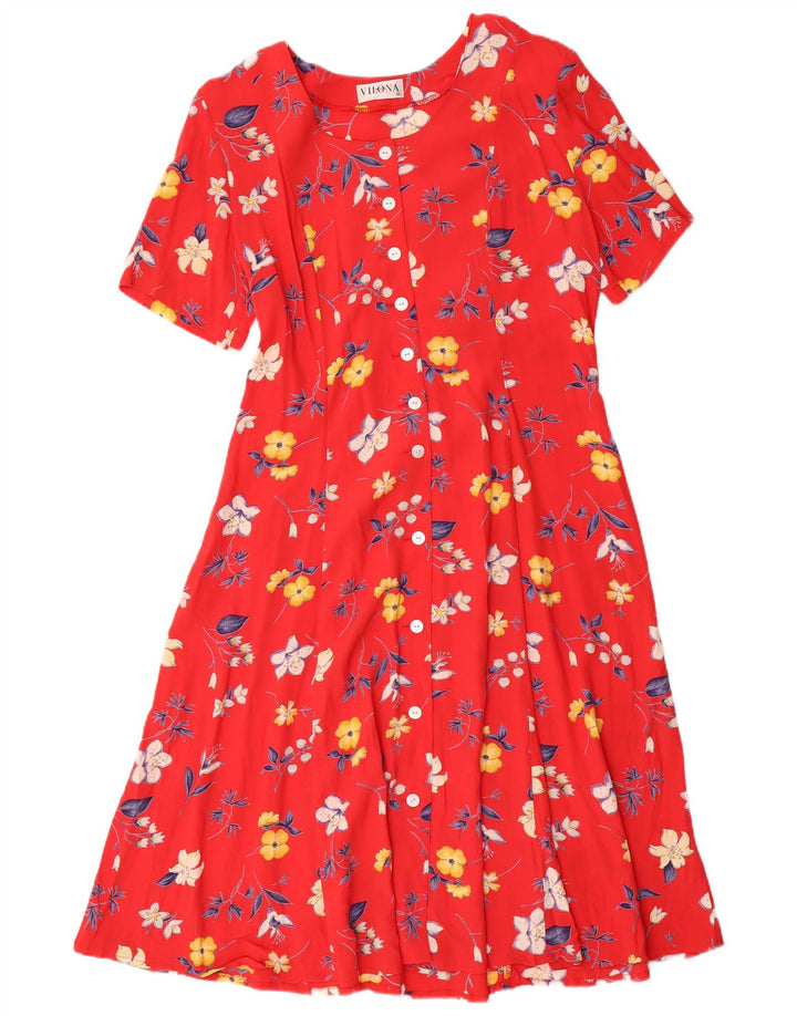 Rochie A-Line Femei Vilona Moda EU 38 Roșu Mediu Floral Viscoză