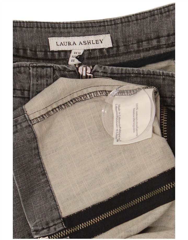 Fustă cargo de denim pentru femei Laura Ashley UK 10 Small W28 Bumbac gri