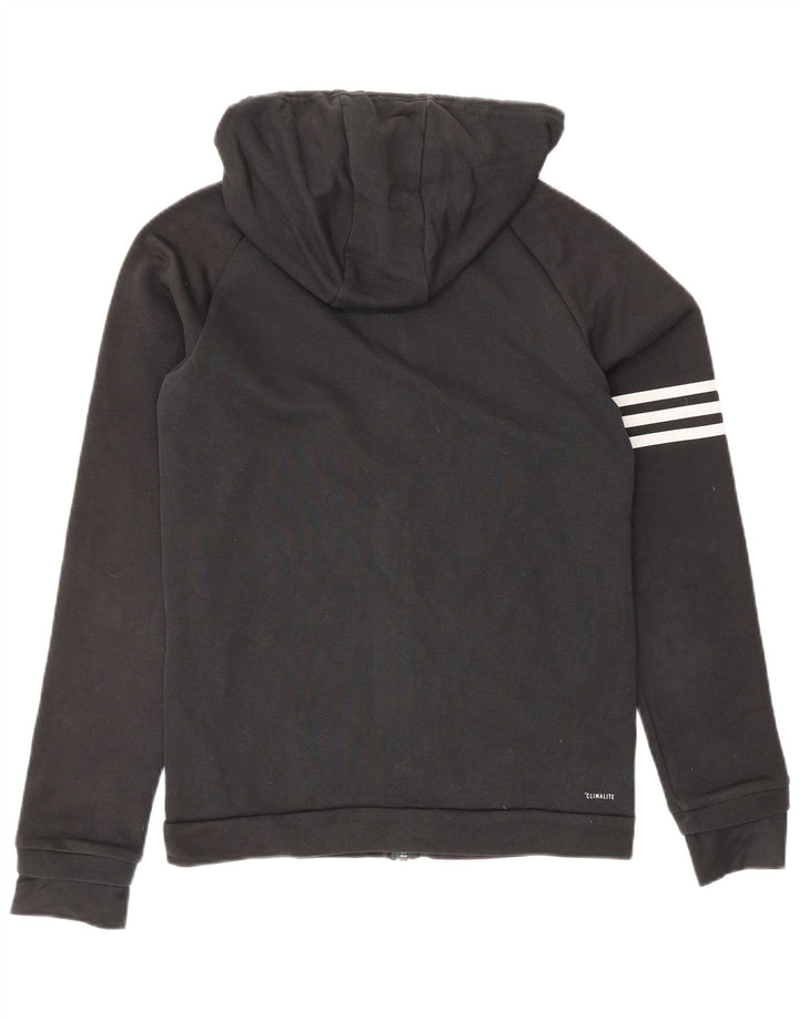 Pulover ADIDAS Climalite Zip pentru bărbați, bumbac mic, negru