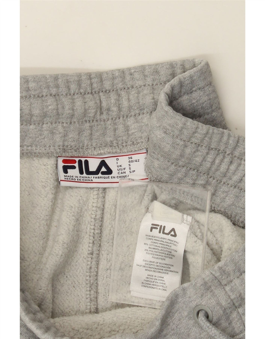 Pantaloni de trening FILA pentru femei Joggeri UK 10 Bumbac gri mic