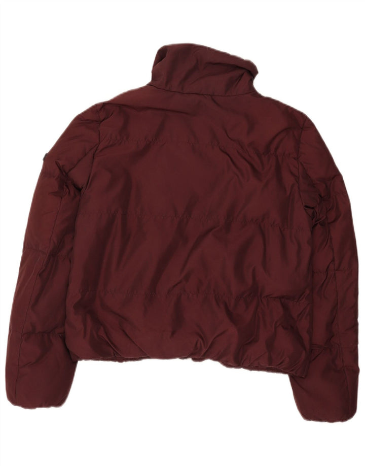 Jachetă căptușită pentru femei Michael Kors UK 14 Medium Burgundy Poliester