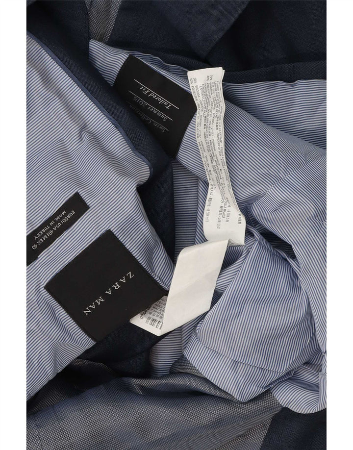 Jachetă pentru bărbați Zara Tailored Fit cu 2 nasturi EU 50 Bleumarin mediu