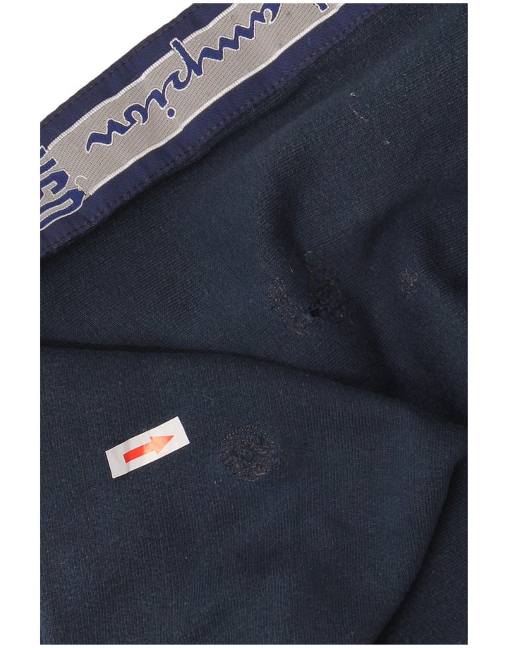 Pantaloni de trening grafic pentru bărbați CHAMPION, bumbac mediu albastru bleumarin