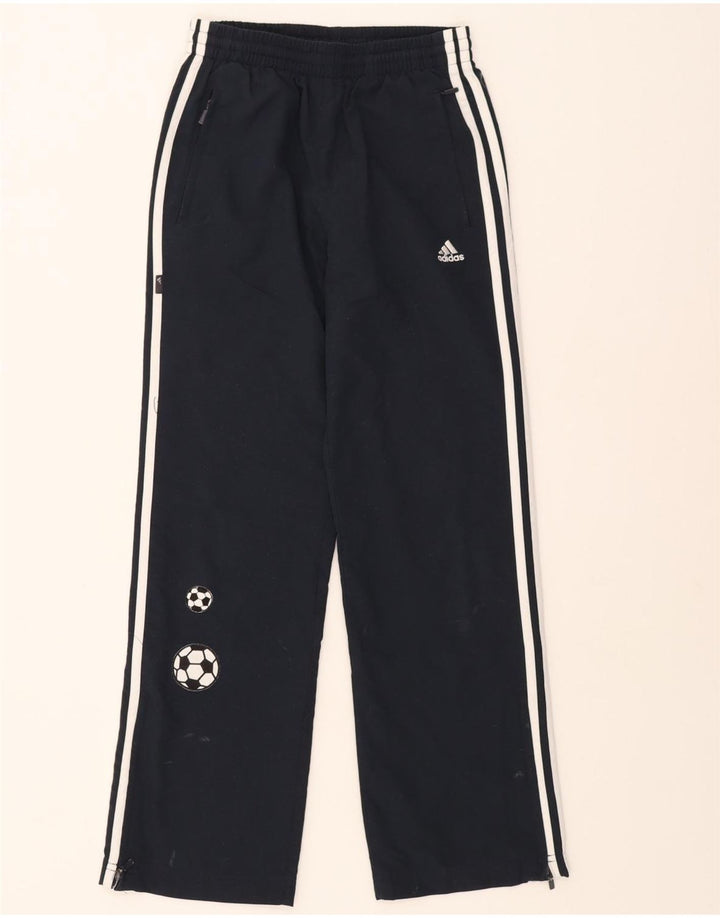 Pantaloni de trening Adidas băieți 11-12 ani poliester bleumarin