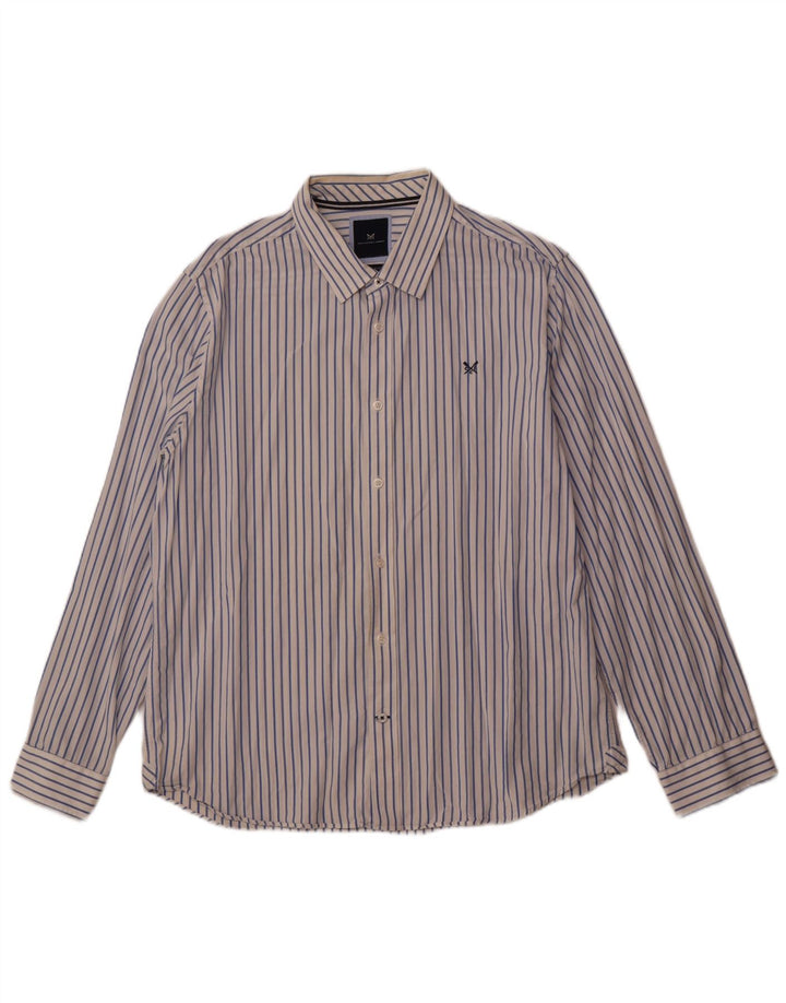 Crew Clothing Cămașă Slim Fit 2XL Bumbac alb cu dungi