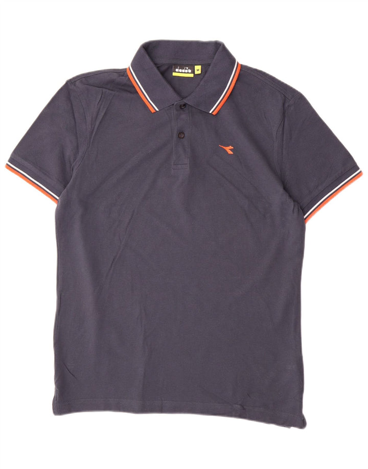 Tricou polo pentru bărbați Diadora, bumbac, albastru bleumarin mediu