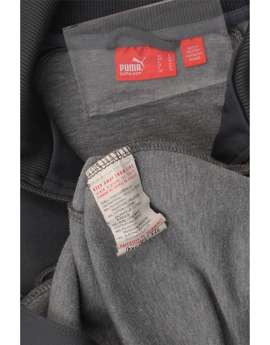 Jachetă de top cu trening grafic Puma pentru femei UK 14 Medium Gri Colorblock