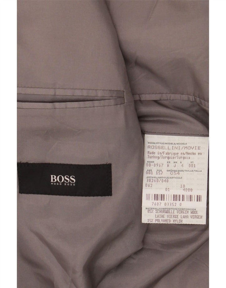 Blazer pentru bărbați HUGO BOSS cu 3 nasturi EU 54 2XL Negru cu dungi