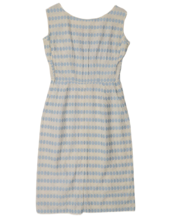 Rochie vintage pentru femei fără mâneci, UK 10, cu buline albe mici