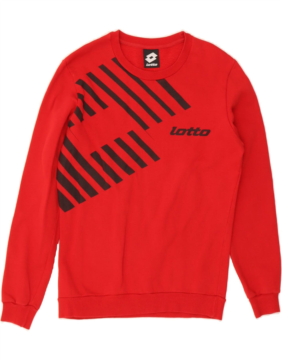 LOTTO Mens Graphic Sweatshirt Jumper Small Red Vintage Lotto and Second-Hand Lotto from Messina Hembry 