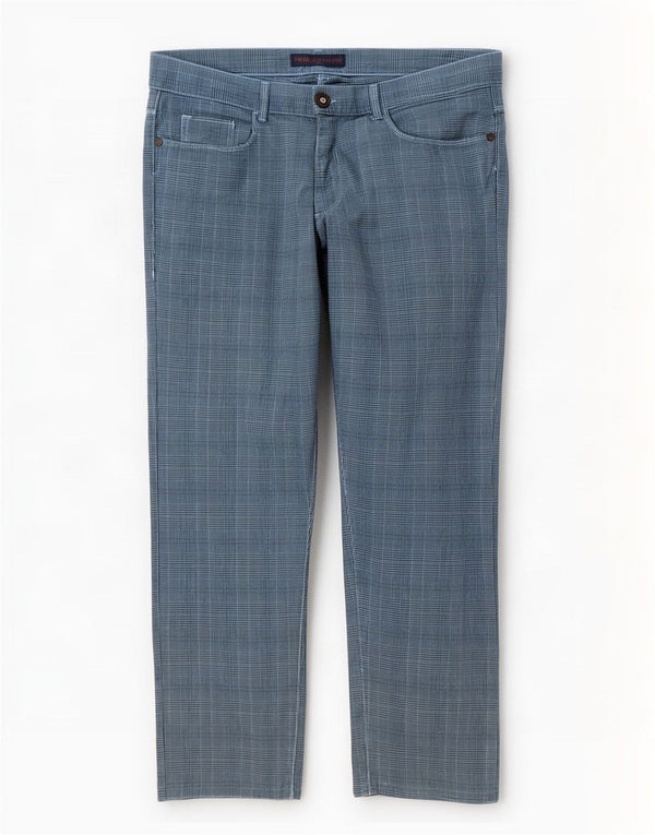 Trussardi Pantaloni Drepți Casual Bărbați L38 L29 Bumbac Picior de Până Albastru