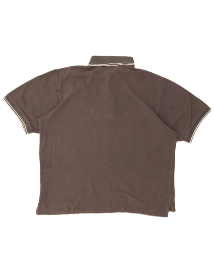 Tricou polo Fila pentru bărbați, bumbac gri mediu