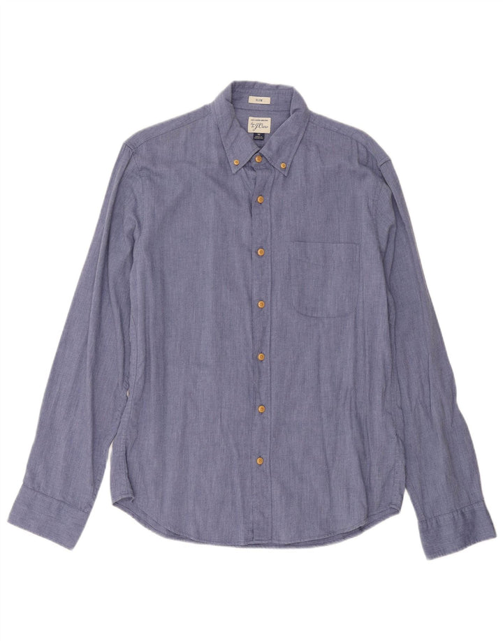 Cămașă Slim Fit pentru bărbați J. CREW, bumbac albastru mediu