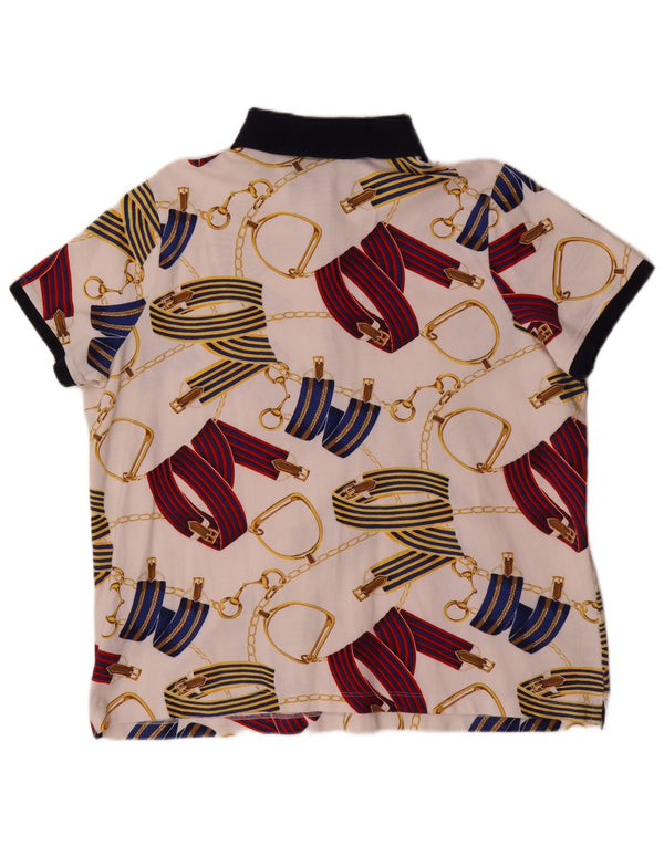 Polo Ralph Lauren pentru femei Riding Abstract Pattern 2XL Bumbac alb
