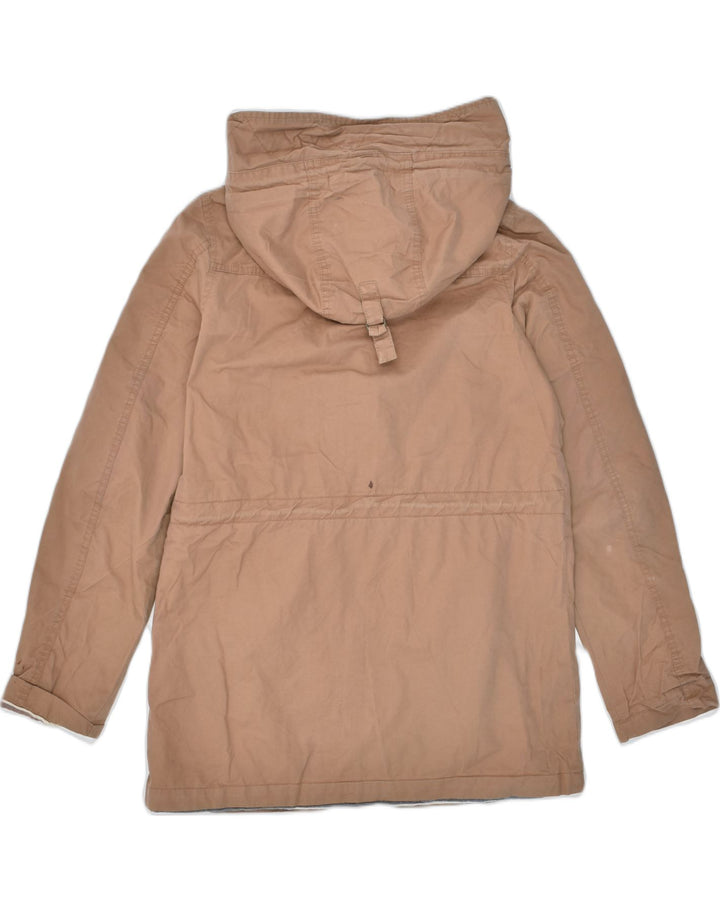 FAT FACE Womens Hooded Utility Jacket UK 8 Small Brown Cotton | Vintage | Thrift | Second-Hand | Used Clothing | Messina Hembry 