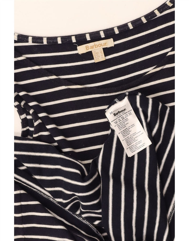 Rochie tricou fără mâneci pentru femei BARBOUR UK 12 Mediu bleumarin cu dungi